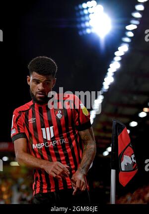 Dominic Solanke von AFC Bournemouth - AFC Bournemouth gegen Queens Park Rangers, Sky Bet Championship, Vitality Stadium, Bournemouth, Großbritannien - 14. September 2021 nur zur redaktionellen Verwendung – es gelten die Einschränkungen von DataCo Stockfoto