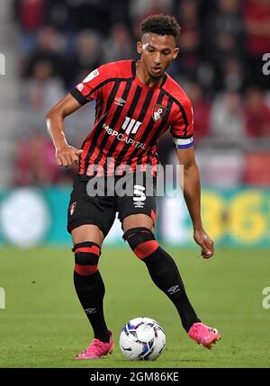 Lloyd Kelly von AFC Bournemouth - AFC Bournemouth gegen Queens Park Rangers, Sky Bet Championship, Vitality Stadium, Bournemouth, Großbritannien - 14. September 2021 nur zur redaktionellen Verwendung – es gelten die Einschränkungen von DataCo Stockfoto