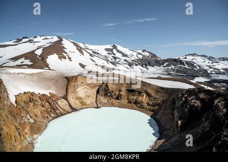 Vulkan Askja in Island Stockfoto