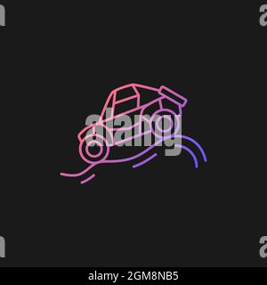 Geländewagen-Gradienten-Vektor-Symbol für dunkles Thema Stock Vektor