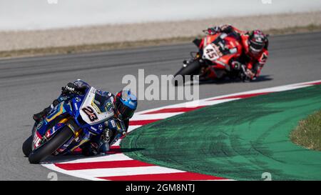 Circuit de Barcelona-Catalunya, Barcelona, Spanien, 17. September 2021, nr. 23 Christophe Ponsson während des Hyunday N Catalunya beim FIM Superbike World Championship 2021 - Freies Training und Qualifikationen - World Superbike - SBK Stockfoto