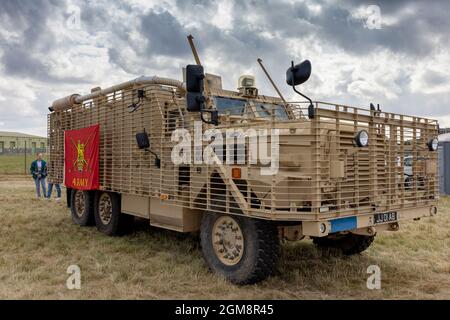 British Army Mastiff PPV (Protected Patrol Vehicle) auf der Abingdon Air & Country Show am 11. September 2021 Stockfoto