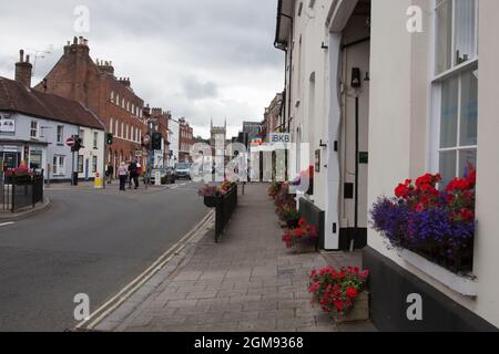 Blick auf Wimborne in Dorset im Vereinigten Königreich Stockfoto