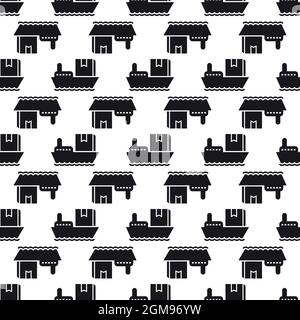 Meer Lieferung Box Muster nahtlose Hintergrund Textur wiederholen Tapete geometrischen Vektor Stock Vektor