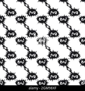 Boo Sprache Blase Muster nahtlose Hintergrund Textur wiederholen Tapete geometrischen Vektor Stock Vektor