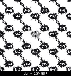 Boo Sprache Blase Muster nahtlose Hintergrund Textur wiederholen Tapete geometrischen Vektor Stock Vektor