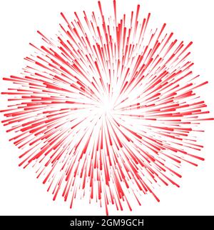 Bunte Feuerwerk Vektor-Illustration isoliert auf weiß Stock Vektor