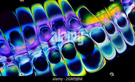 Fluide Liquide Art Acrylöl malt Textur. Abstrakter Mischeffekt im Hintergrund. Flüssiges Acryl Kunstwerk fließt Spritzer. Flüssige Kunsttextur Stockfoto