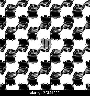 Fall Schreibmaschine Muster nahtlose Hintergrund Textur wiederholen Tapete geometrischen Vektor Stock Vektor