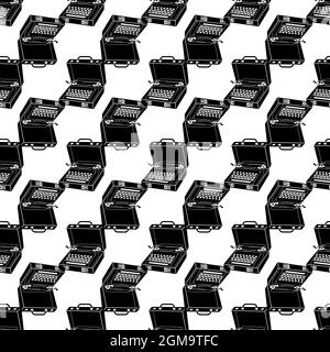 Fall Schreibmaschine Muster nahtlose Hintergrund Textur wiederholen Tapete geometrischen Vektor Stock Vektor