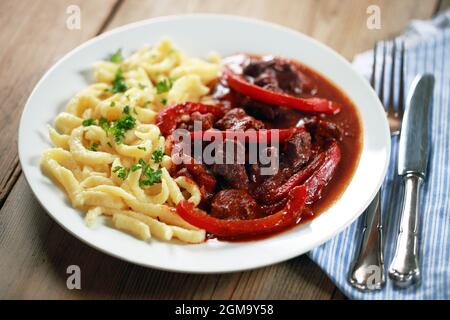 Rindergulasch Stockfoto