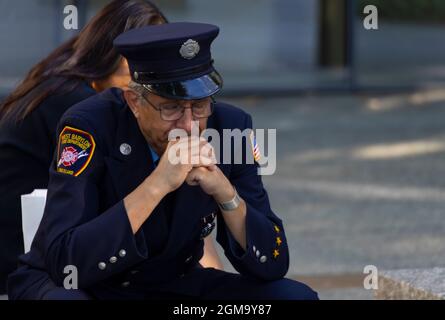 New York City erinnert an den 20. Jahrestag der Terroranschläge von 9/11 Stockfoto