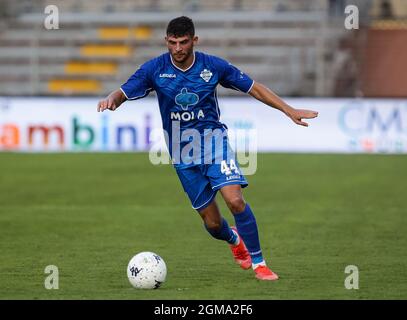 Como 17-09-2021 Stadio Giuseppe Sinigaglia Campionato Serie BKT 2021/22 Como - Frosinone nella foto: Nikolas Ioannou Calcio Como foto Antonio Saia -Kines Milano Stockfoto