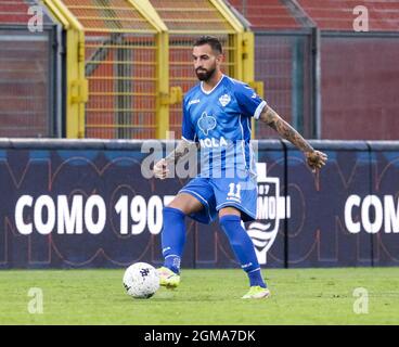 Como 17-09-2021 Stadio Giuseppe Sinigaglia Campionato Serie BKT 2021/22 Como - Frosinone nella foto: Vittorio Parigini Calcio Como foto Antonio Saia -Kines Milano Stockfoto