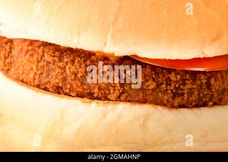 nahaufnahme von burger, Junk Food Stockfoto
