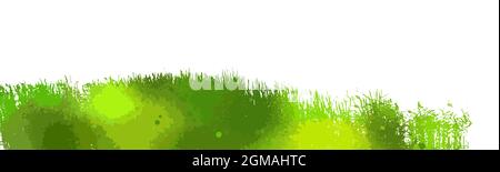 Abstrakter Hintergrund mit grünen Silhouetten von Wiese wilden Kräutern. Wildblumen. Floraler Hintergrund. Wildes Gras. Vektorgrafik. Stock Vektor