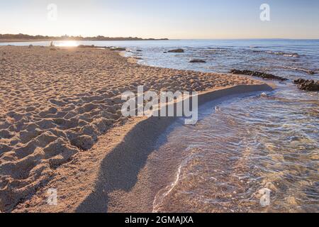 Die schönsten Strände Italiens: Punta Prosciutto in Apulien. Die Küste ist ein Paradies im Herzen des Salento. Stockfoto