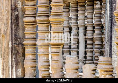 Alte Ruinen des Ta Keo Tempels in Angkor Wat, Kambodscha Stockfoto