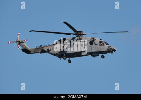 Ein kanadischer Militärhubschrauber CH-148 Cyclone im Flug. Halifax, Kanada. September 7 2021 Stockfoto