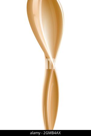 Realistische Grundlage cremige Textur für Beauty-Produkte Anzeige, 3d-Effekt. Konstruktion der Foundation-Flüssigkeit Stock Vektor