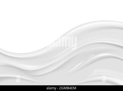 Flüssigkeiten, Creme. Cremetropfen. Realistisches Element für die Verpackungsgestaltung. Stock Vektor