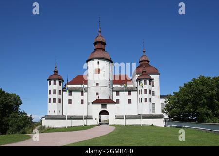 Kållandsö, Schweden Västergötland, 07/16/2012. Das Schloss Läckö ist eines der schönsten Barockschlösser Schwedens. Die Geschichte der Burg geht zurück Stockfoto