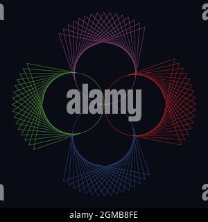 Abstrakte Formen Spirograph-Muster für Designs. spirograph-Design kann als Wasserzeichen, Poster, Einladungskarten und kreative Kunstwerke verwendet werden Stock Vektor