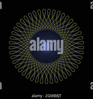 Abstrakte Formen Spirograph-Muster für Designs. spirograph-Design kann als Wasserzeichen, Poster, Einladungskarten und kreative Kunstwerke verwendet werden Stock Vektor