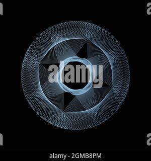 Abstrakte Formen Spirograph-Muster für Designs. spirograph-Design kann als Wasserzeichen, Poster, Einladungskarten und kreative Kunstwerke verwendet werden Stock Vektor