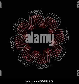 Abstrakte Formen Spirograph-Muster für Designs. spirograph-Design kann als Wasserzeichen, Poster, Einladungskarten und kreative Kunstwerke verwendet werden Stock Vektor