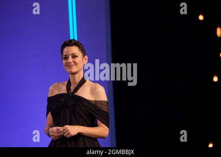 San Sebastian, Spanien. September 2021. Marion Cotillard erhält den Donosti Award während des 69. San Sebastian International Film Festival am 17. September 2021 im Kursaal Palace in Donostia / San Sebastian, Spanien Credit: MPG/Alamy Live News Stockfoto