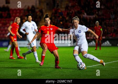 Llanelli, Großbritannien. September 2021. Wales gegen Kasachstan in der FIFA-Weltmeisterschaft der Frauen am 17. September 2021 in Parc y Scarlets. Quelle: Lewis Mitchell/Alamy Live News Stockfoto