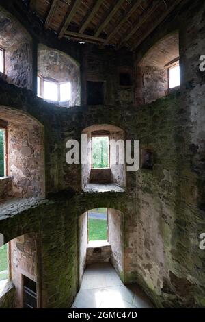 Frühling Zeit Schuss von Huntly Castle, Huntly, Moray Firth, Schottland Stockfoto