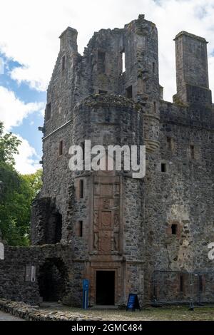 Frühling Zeit Schuss von Huntly Castle, Huntly, Moray Firth, Schottland Stockfoto