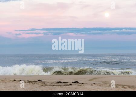 Am späten Sommerabend am Flying Point Beach, Water Mill, NY Stockfoto