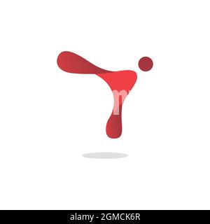 Menschen tanzen abstraktes Logo Symbol flach Konzept Vektor Grafik Design Stock Vektor