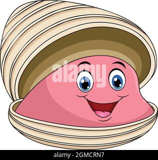 Niedliche Muscheln Cartoon Vektor Illustration Stock Vektor