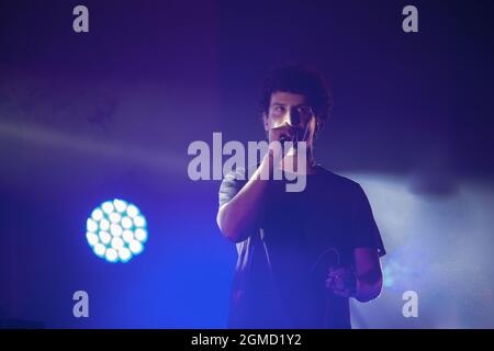 Bologna, Italien. 17. September 2021: Giorgio Quarzo Guarascio spielt live in Bologna anlässlich seiner „Sopralluogo Tour“. Bild: Carlo Vergani/Medialys Images/Alamy Live News