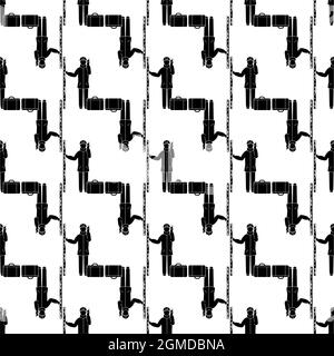 Topograf Mann Muster nahtlose Hintergrund Textur wiederholen Tapete geometrischen Vektor Stock Vektor