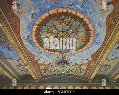 Bemalte Decke im Palast der Amba Vilas in Karnataka Stockfoto