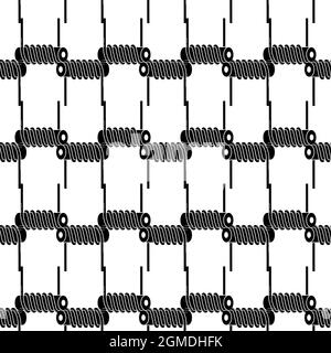 Magnetische Metall Frühling Muster nahtlose Hintergrund Textur wiederholen Tapete geometrischen Vektor Stock Vektor