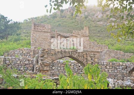 Ruinen von Bhangarh Fort, alwar, rajasthan, indien Stockfoto