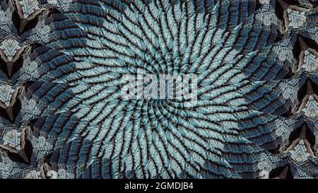 Graue Mode Kaleidoskop. Abstrakte Ölfarbe. Aquarell-Marmor. Kaleidoskop In Grauer Farbe. Graues Buntglas Kunst. Spanischer Marmor. Acrylfarbe. Stockfoto