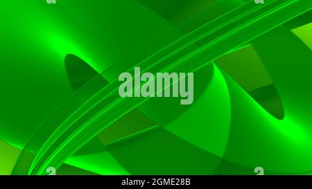 Hintergrund abstrakt 8K grün hellgrün dunkelgrün Wellen Linien Kurven Verlauf Stockfoto