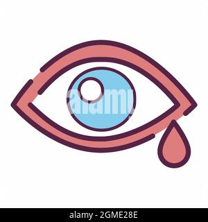 Icon Vector of Eye Exam 4 - Line Cut Style - einfache Illustration, editierbare Kontur, Design Template Vector, gut für Drucke, Poster, Ankündigungen, a Stock Vektor