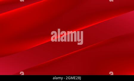Hintergrund abstrakt 8K rote Wellen Linien Kurven Verlauf Stockfoto