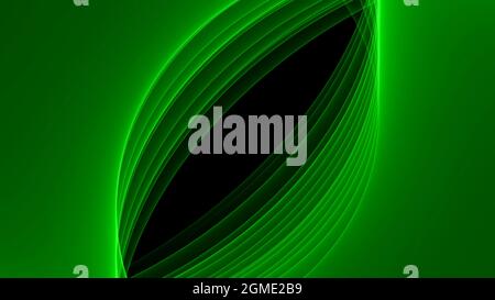 Hintergrund abstrakt 8K grün hellgrün schwarz dunkelgrün Wellen Linien Kurven Verlauf Stockfoto