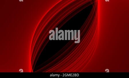 Hintergrund abstrakt 8K rot schwarz Wellen Linien Kurven Verlauf Stockfoto