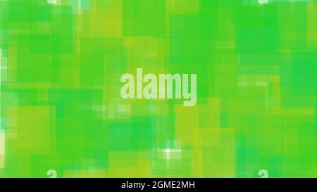Hintergrund abstrakt 8K gelb grün Quadrate Raster Muster weich Stockfoto