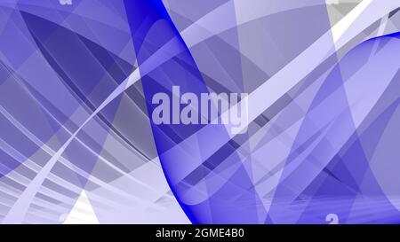 Hintergrund abstrakt 8K blau weiß hellblau grau dunkelblau Wellen Linien Kurven Verlauf Stockfoto